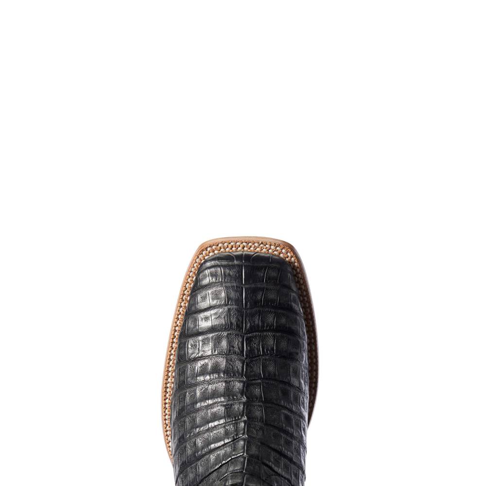 Ariat Relentless Winner's Circle Western Boot - BLACK CAIMAN BELLY