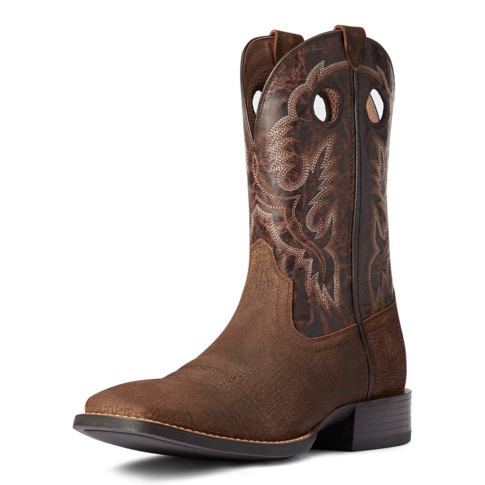 Ariat Sport Buckout Western Boot - ROUGH GINGER