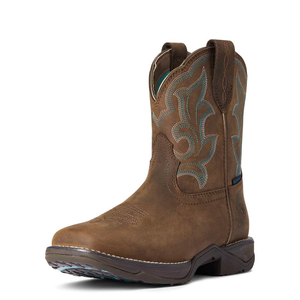 Ariat Anthem Shortie II Waterproof Western Boot - BROWN