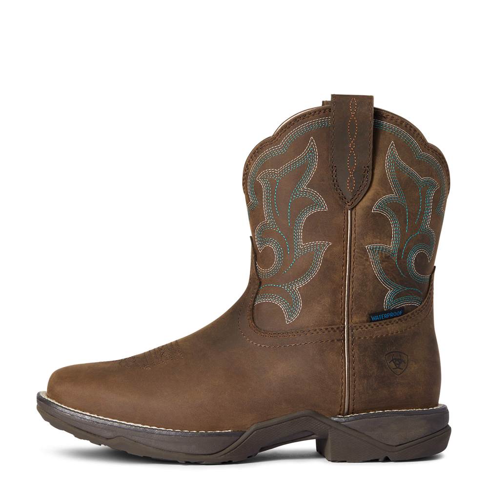 Ariat Anthem Shortie II Waterproof Western Boot - BROWN