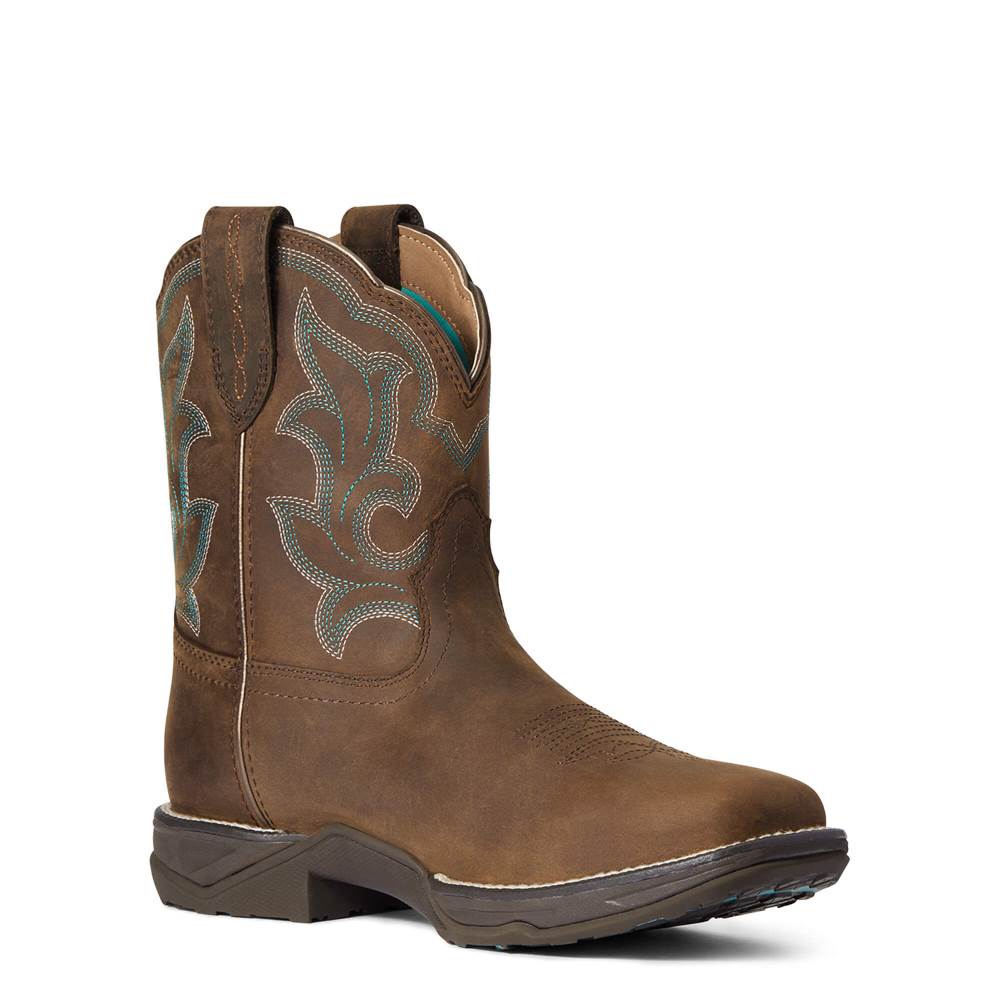 Ariat Anthem Shortie II Waterproof Western Boot - BROWN