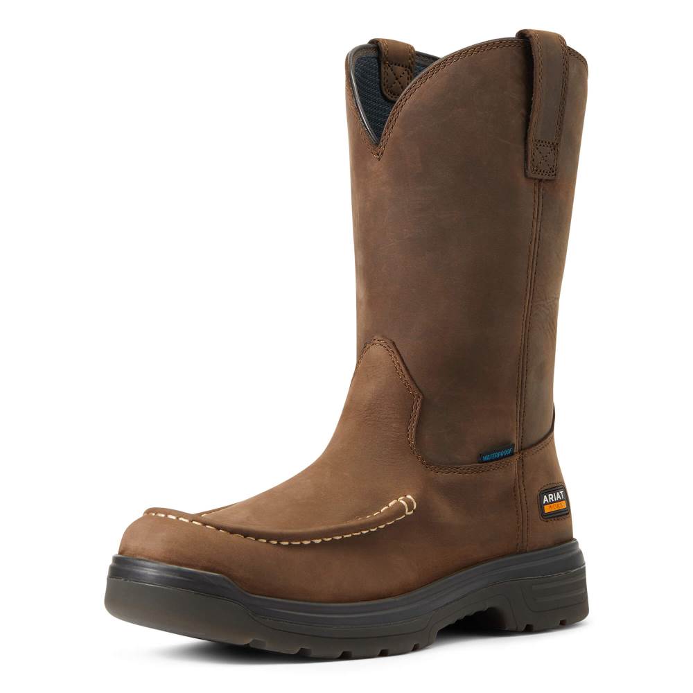 Ariat Turbo Moc Toe Waterproof Work Boot - MOCHA